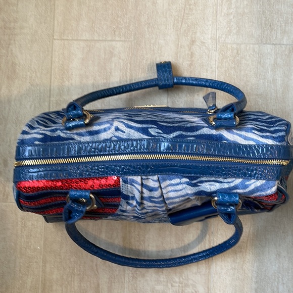 Sharif Denim 1827 Patriotic Bag With Stars & Stripes Sequins & Studs Bag - Picture 9 of 16